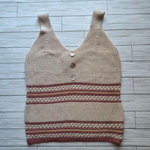 Versona‎ Women's Crochet Tank Top Boho Festival Colorful NWT Size M
